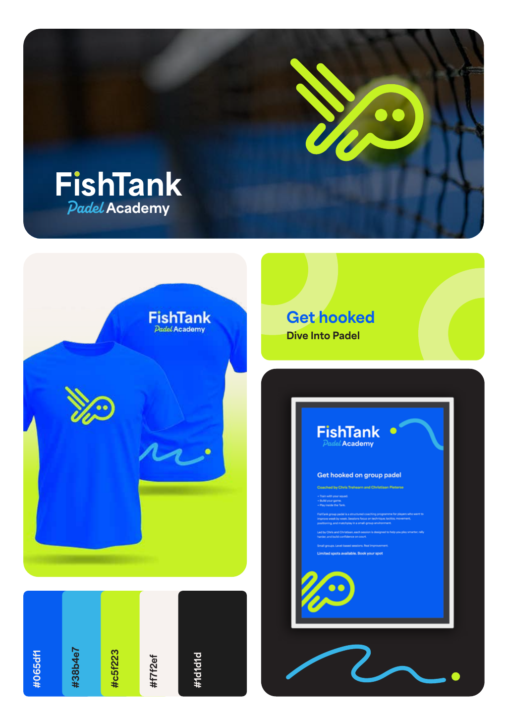 FishTank Padel Academy brand identity