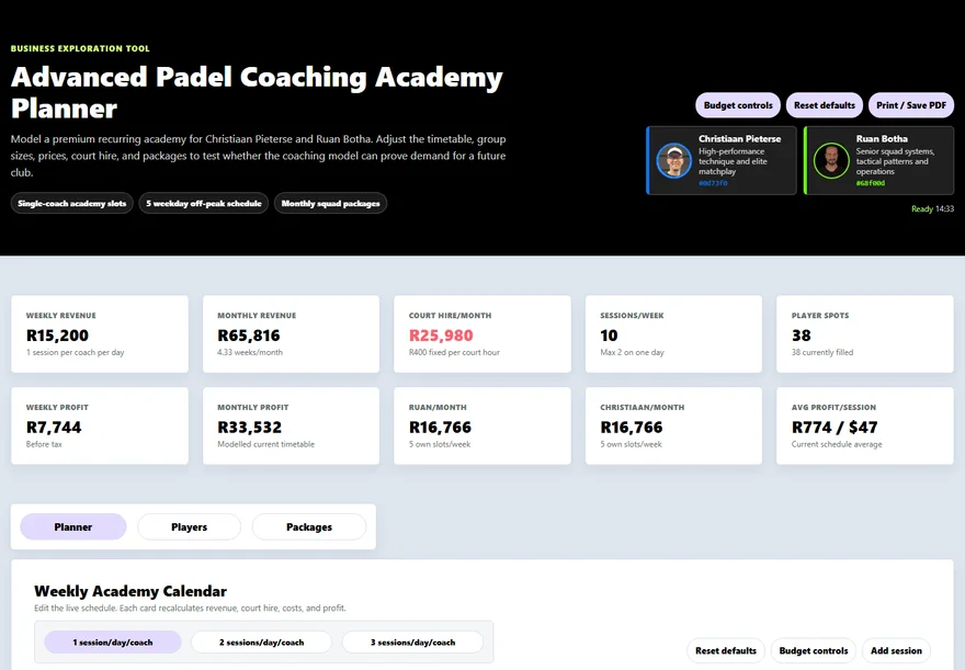 AI-Native Coach Planner — original project artwork and design preview