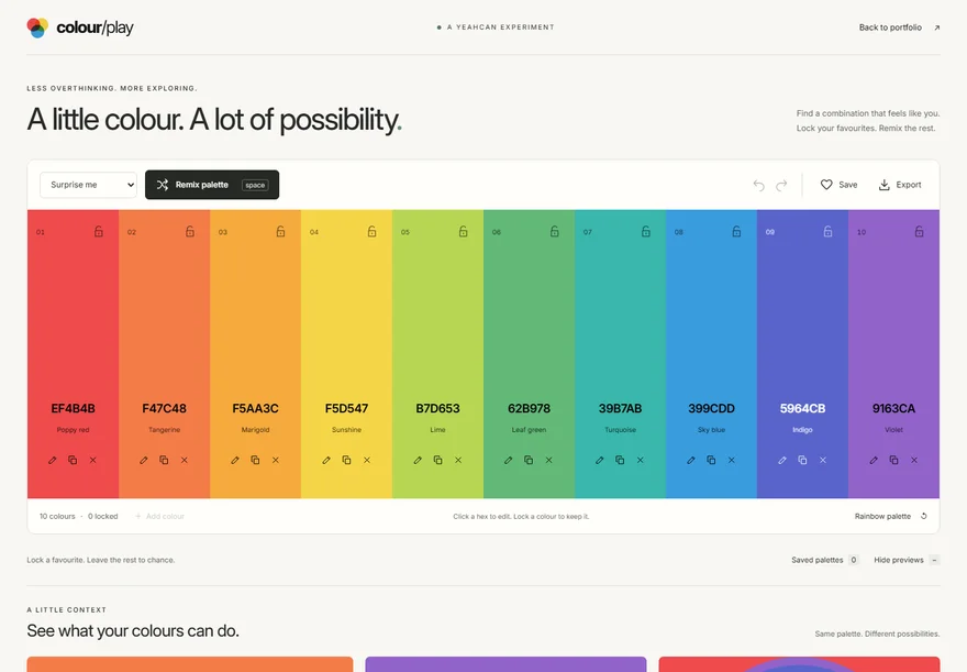 Colour Playground — original project artwork and design preview