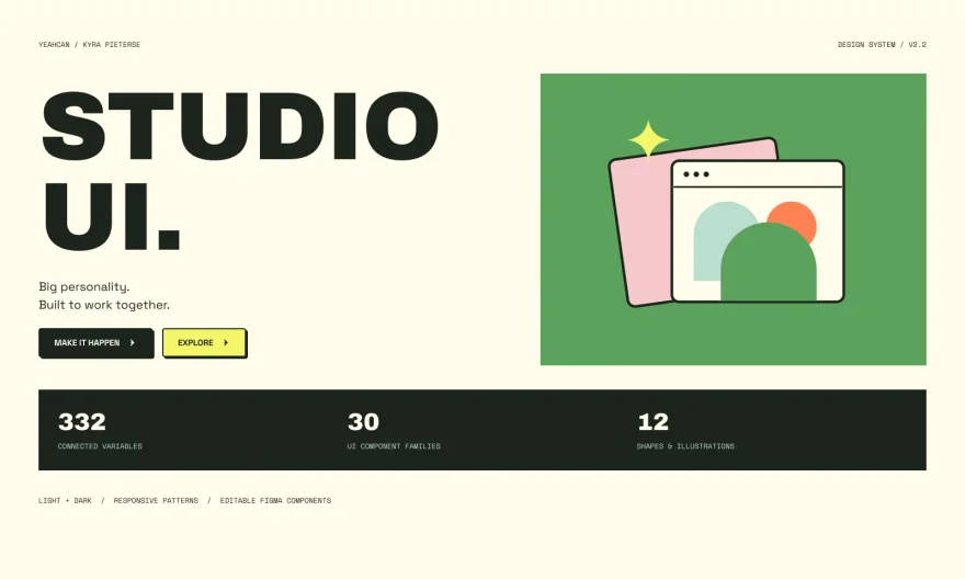 Studio UI — original project artwork and design preview